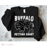 Buffalo Wildlife Petting Chart for Bison Lovers Sweatshirt thumb 2