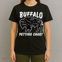 Buffalo Wildlife Petting Chart for Bison Lovers T-Shirt thumb 4