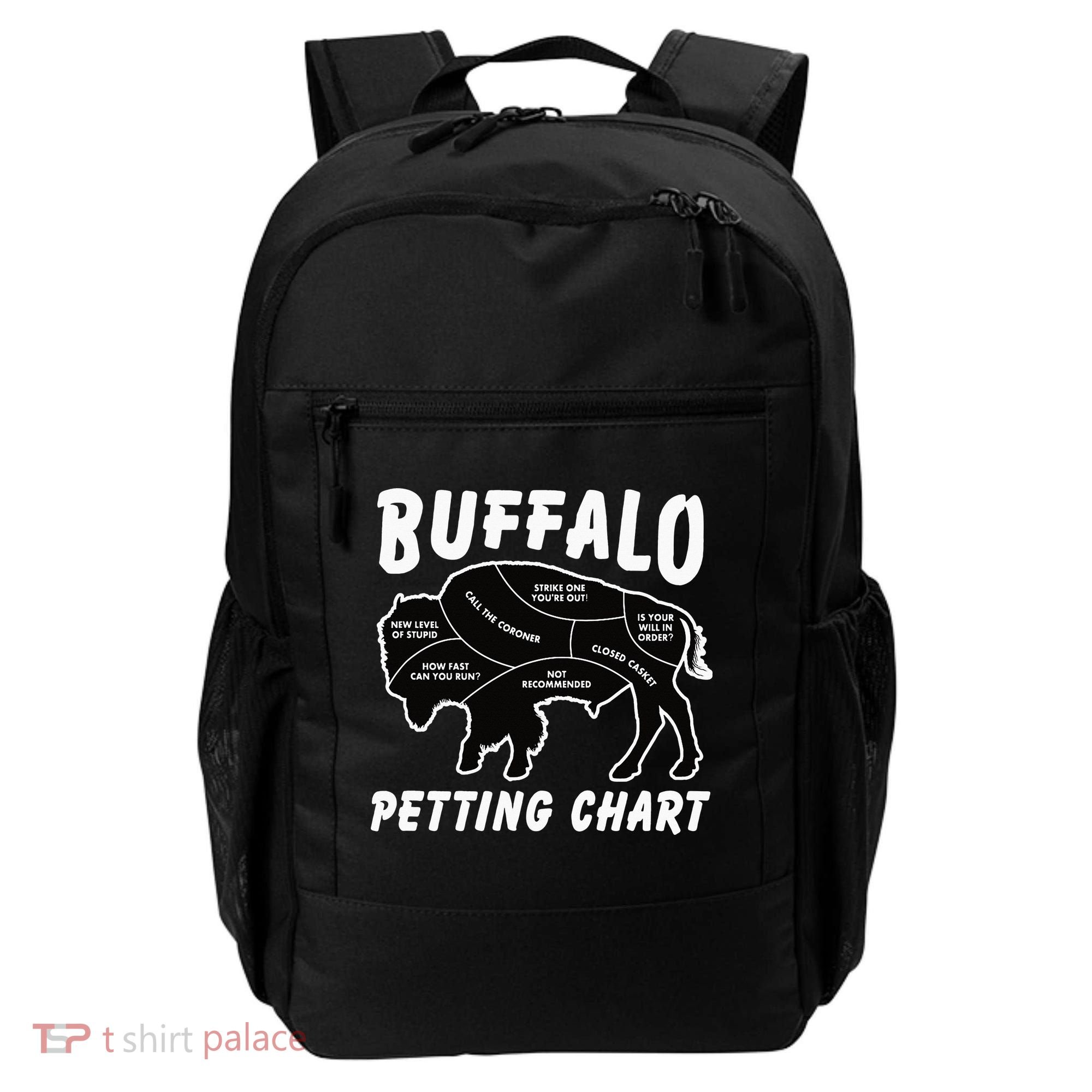 Buffalo Wildlife Petting Chart for Bison Lovers Backpack