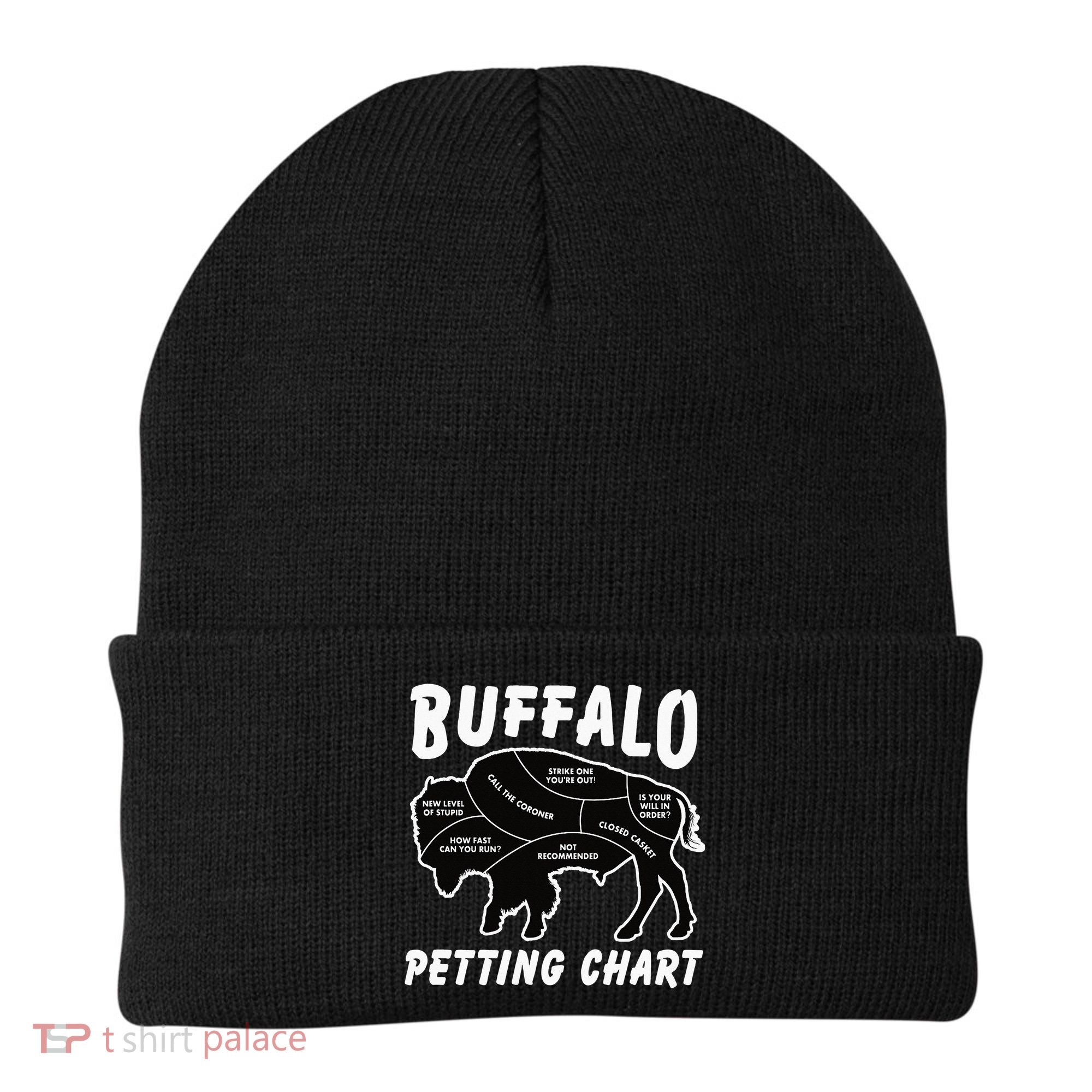 Buffalo Wildlife Petting Chart for Bison Lovers Beanie