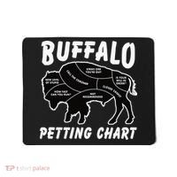 Buffalo Wildlife Petting Chart for Bison Lovers Mousepad thumb 0