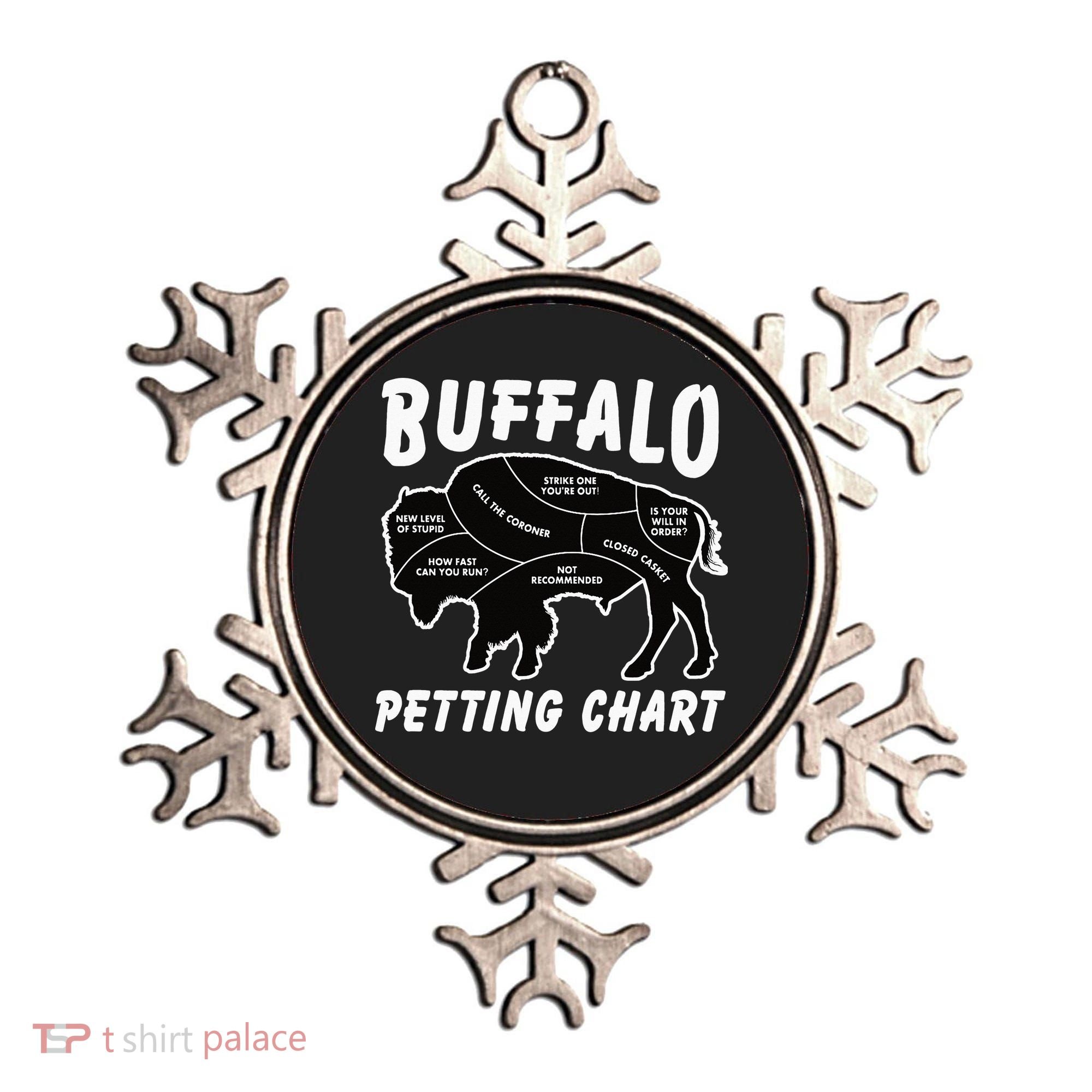 Buffalo Wildlife Petting Chart for Bison Lovers Ornament