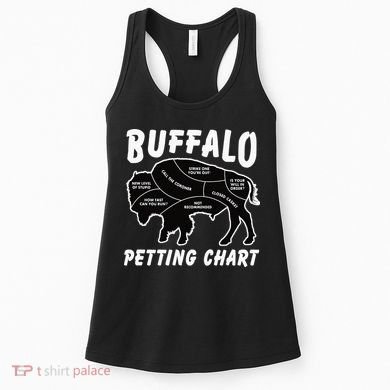 Buffalo Wildlife Petting Chart for Bison Lovers Women's Tank Top