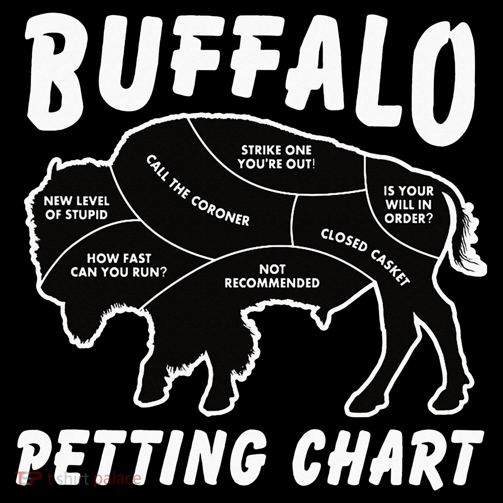 Buffalo Wildlife Petting Chart for Bison Lovers Baby Bodysuit