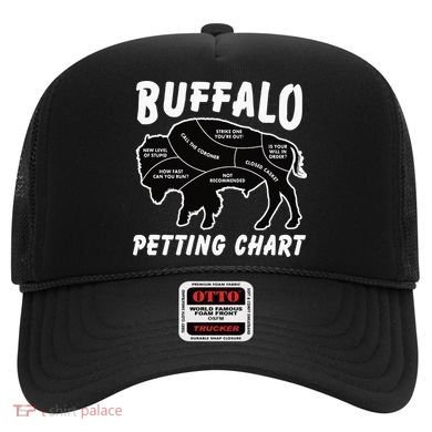 Buffalo Wildlife Petting Chart for Bison Lovers Hat