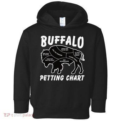 Buffalo Wildlife Petting Chart for Bison Lovers Toddler Hoodie