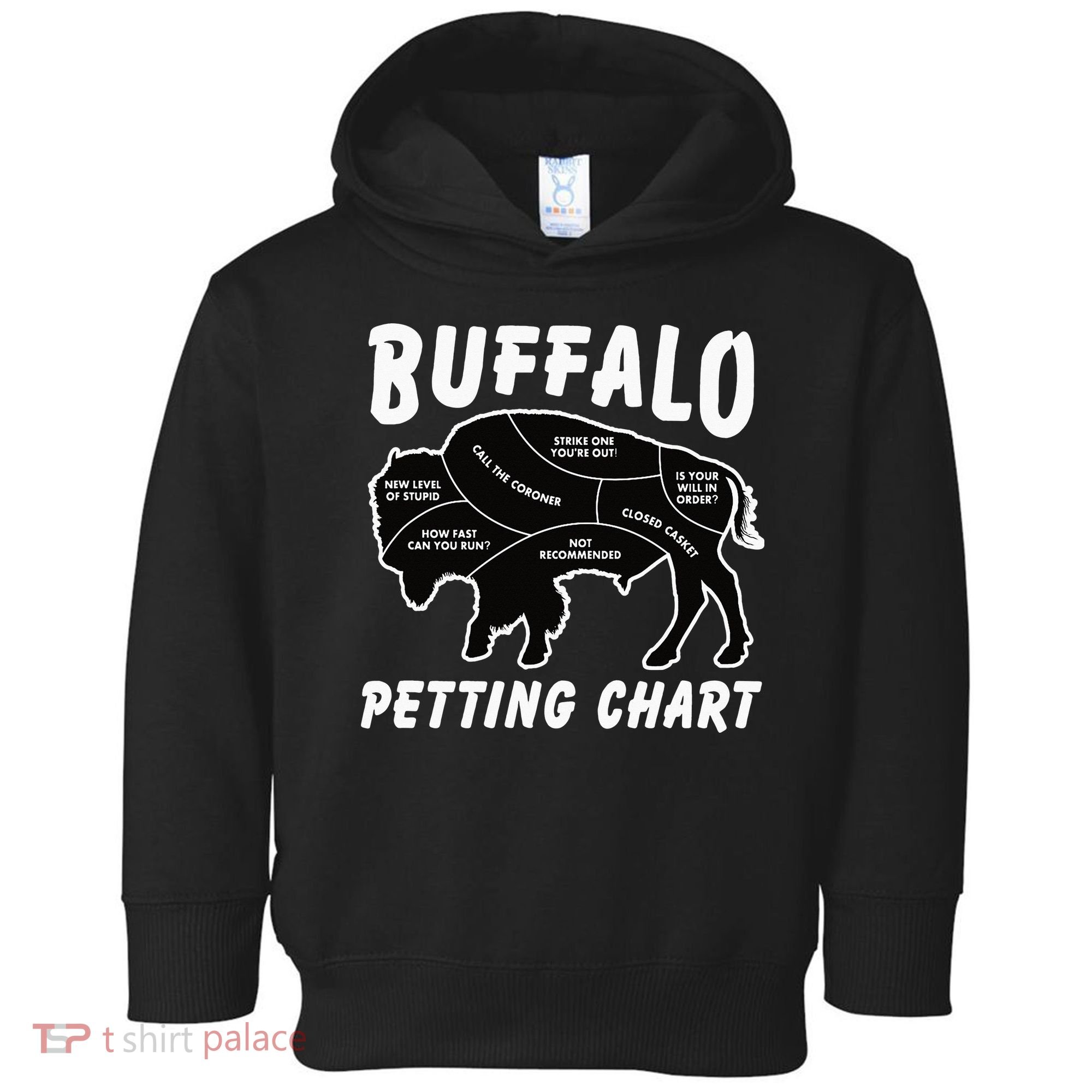 Buffalo Wildlife Petting Chart for Bison Lovers Toddler Hoodie