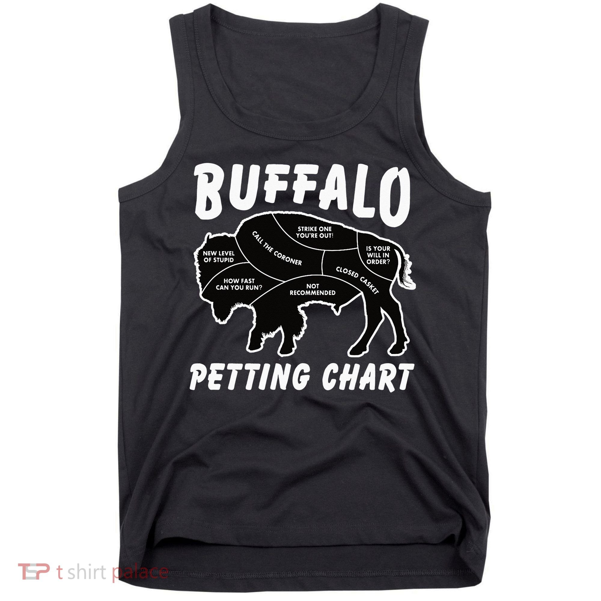 Buffalo Wildlife Petting Chart for Bison Lovers Tank Top