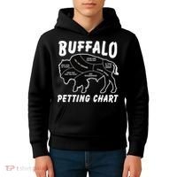 Buffalo Wildlife Petting Chart for Bison Lovers Kids Hoodie thumb 4