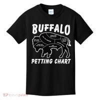 Buffalo Wildlife Petting Chart for Bison Lovers Kids T-Shirt thumb 0