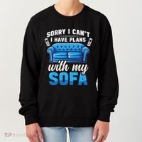 Binge Watching Plans With My Sofa Watching Tv Series Women's Sweatshirt thumb 0