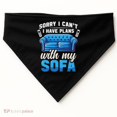 Binge Watching Plans With My Sofa Watching Tv Series USA-Made Doggie Bandana