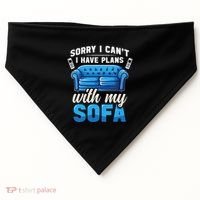 Binge Watching Plans With My Sofa Watching Tv Series USA-Made Doggie Bandana thumb 0