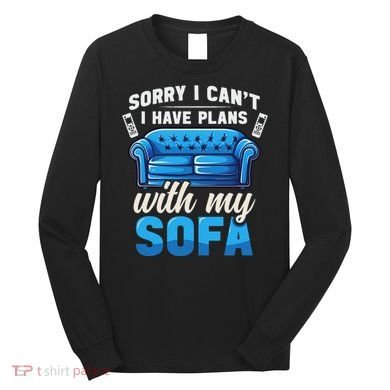 Binge Watching Plans With My Sofa Watching Tv Series Long Sleeve Shirt