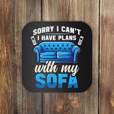 Binge Watching Plans With My Sofa Watching Tv Series Coaster