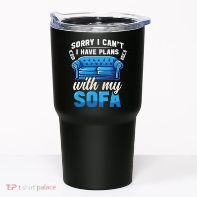 Binge Watching Plans With My Sofa Watching Tv Series Tumbler