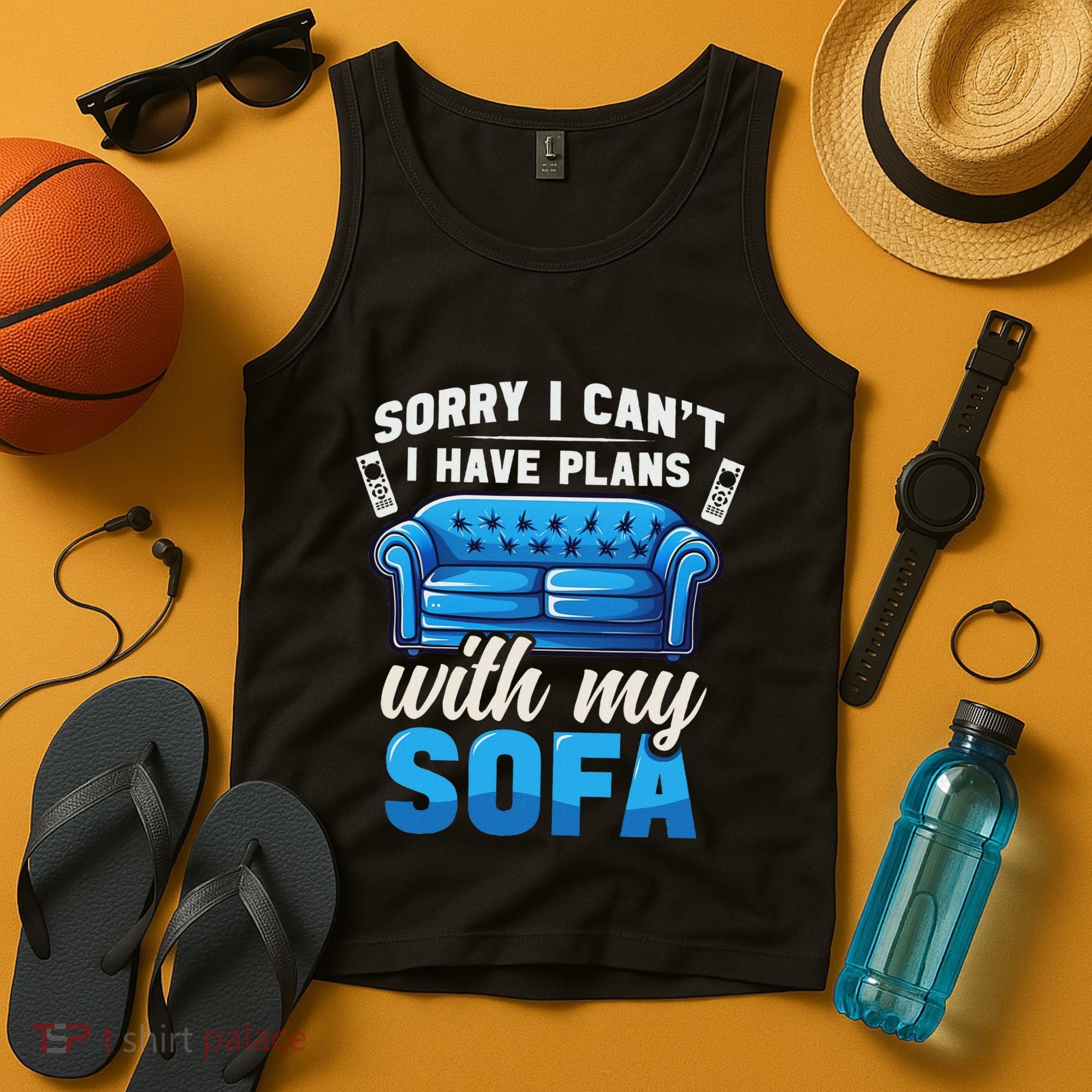 Binge Watching Plans With My Sofa Watching Tv Series Tank Top