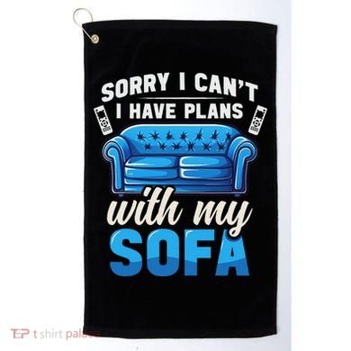 Binge Watching Plans With My Sofa Watching Tv Series Golf Towel