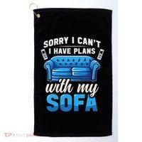 Binge Watching Plans With My Sofa Watching Tv Series Golf Towel thumb 0