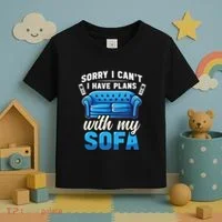 Binge Watching Plans With My Sofa Watching Tv Series Toddler T-Shirt thumb 3