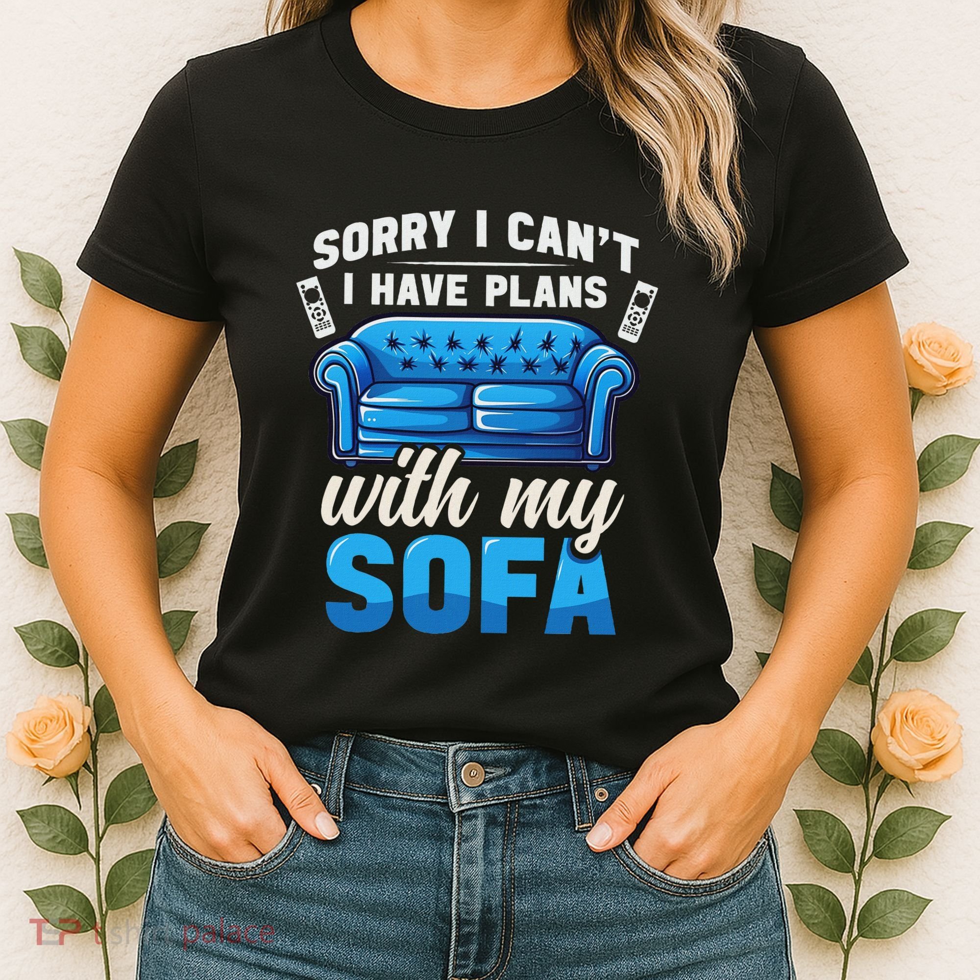 Binge Watching Plans With My Sofa Watching Tv Series Women's T-Shirt