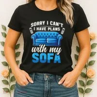 Binge Watching Plans With My Sofa Watching Tv Series Women's T-Shirt thumb 2