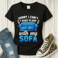 Binge Watching Plans With My Sofa Watching Tv Series Women's T-Shirt thumb 3