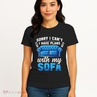 Binge Watching Plans With My Sofa Watching Tv Series Women's T-Shirt thumb 4
