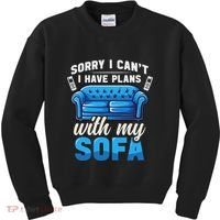 Binge Watching Plans With My Sofa Watching Tv Series Kids Sweatshirt thumb 0