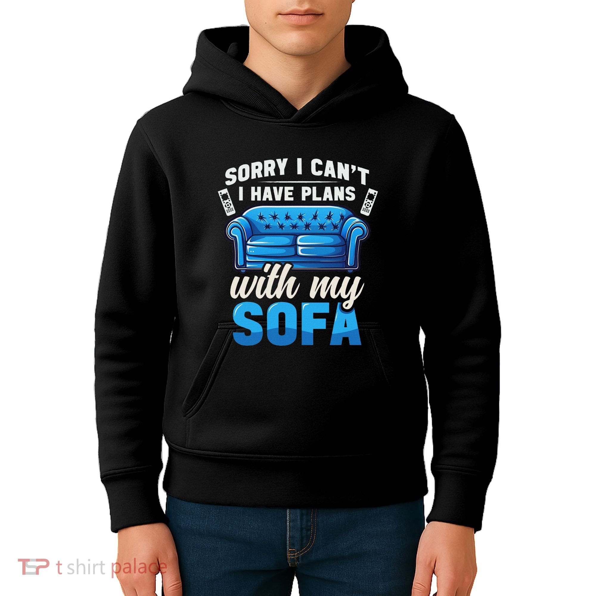 Binge Watching Plans With My Sofa Watching Tv Series Kids Hoodie