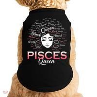 Black Wo Pisces Queen March Birthday Doggie Tank thumb 0