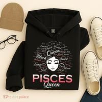 Black Wo Pisces Queen March Birthday Hoodie thumb 4