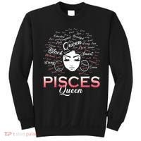 Black Wo Pisces Queen March Birthday Sweatshirt thumb 0