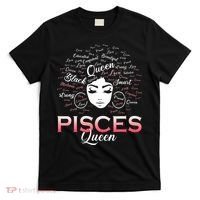 Black Wo Pisces Queen March Birthday T-Shirt thumb 0