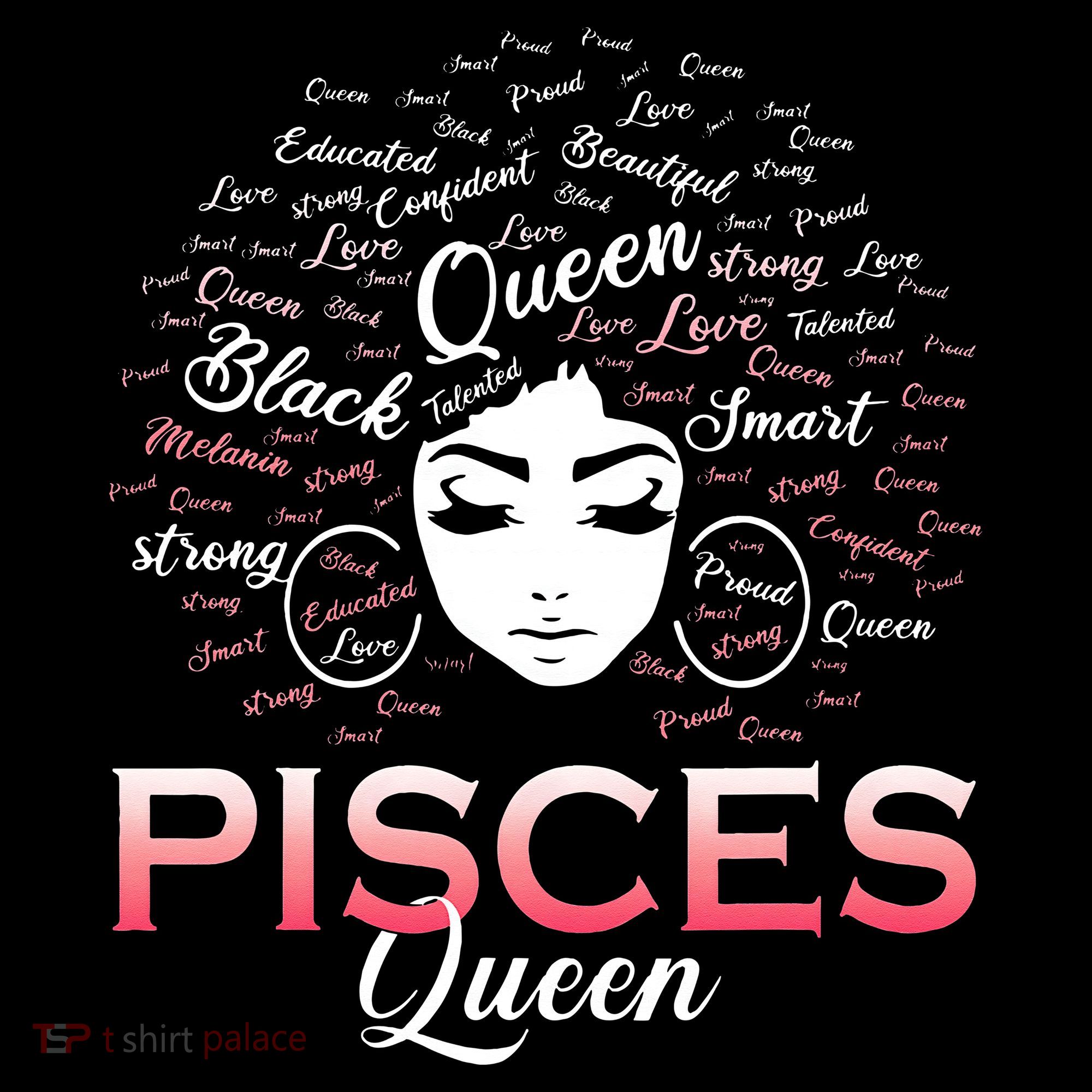Black Wo Pisces Queen March Birthday Women's Hoodie