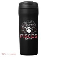 Black Wo Pisces Queen March Birthday 24oz Duet Stainless Steel Tumbler thumb 0