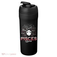 Black Wo Pisces Queen March Birthday 24oz Duet Stainless Steel Tumbler thumb 3