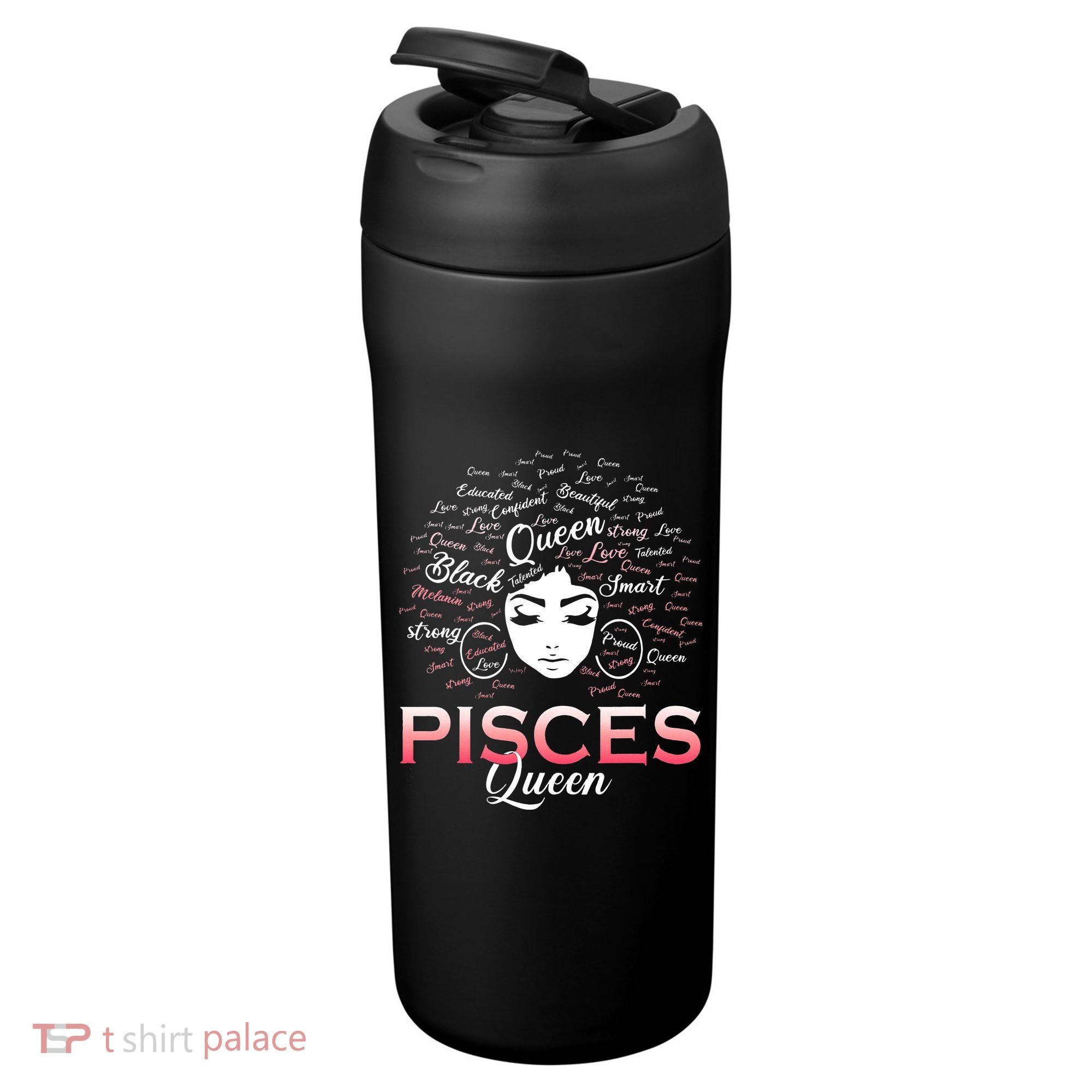 Black Wo Pisces Queen March Birthday 24oz Duet Stainless Steel Tumbler