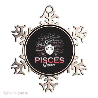 Black Wo Pisces Queen March Birthday Ornament