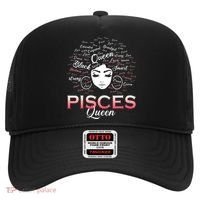 Black Wo Pisces Queen March Birthday Hat thumb 0