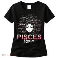 Black Wo Pisces Queen March Birthday Women's T-Shirt thumb 0