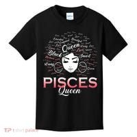 Black Wo Pisces Queen March Birthday Kids T-Shirt thumb 0
