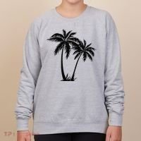 Black White Palm Trees Summer Sun Beach  Women's Sweatshirt thumb 0