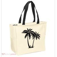 Black White Palm Trees Summer Sun Beach  Tote Bag thumb 2