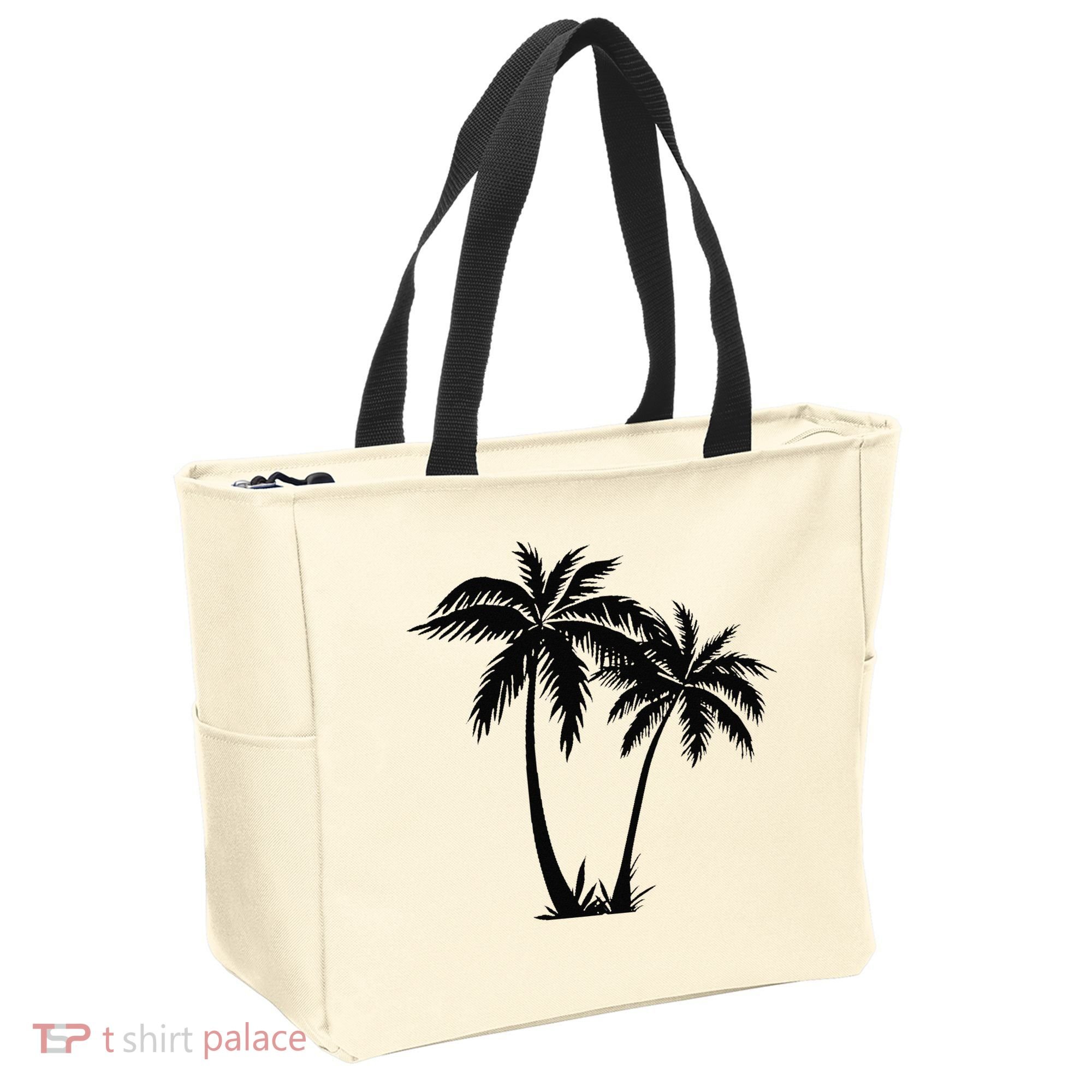 Black White Palm Trees Summer Sun Beach  Tote Bag