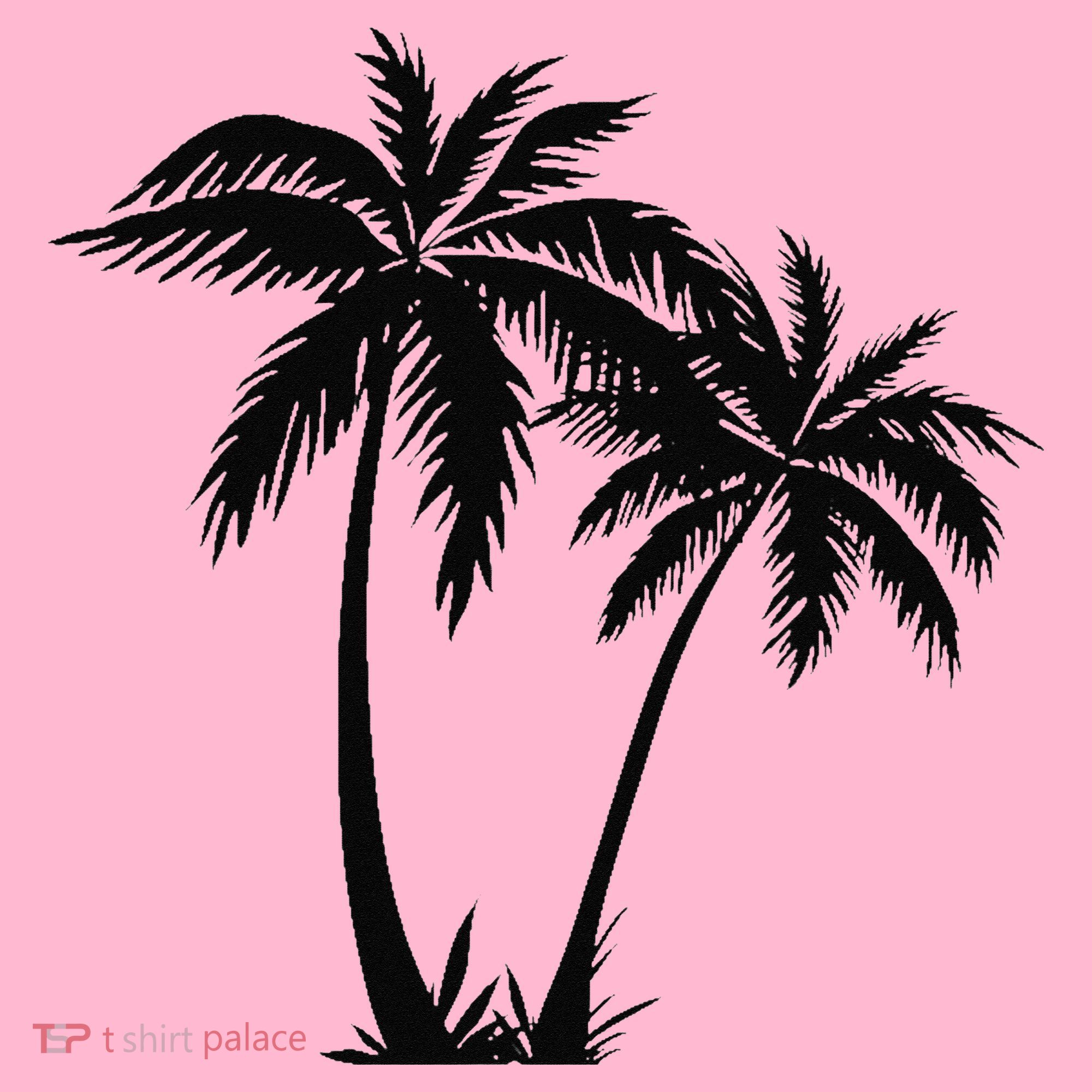 Black White Palm Trees Summer Sun Beach  Coaster
