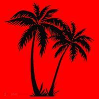 Black White Palm Trees Summer Sun Beach  Santa Hat thumb 1