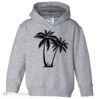 Black White Palm Trees Summer Sun Beach  Toddler Hoodie thumb 0