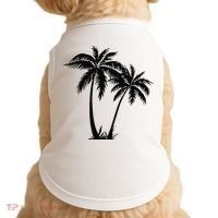 Black White Palm Trees Summer Sun Beach  Doggie Tank thumb 0