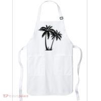 Black White Palm Trees Summer Sun Beach  Apron thumb 0
